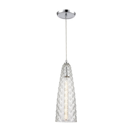ELK LIGHTING Glitzy 1-Light Mini Pendant in Polished Chrome with Clear Glass 21167/1